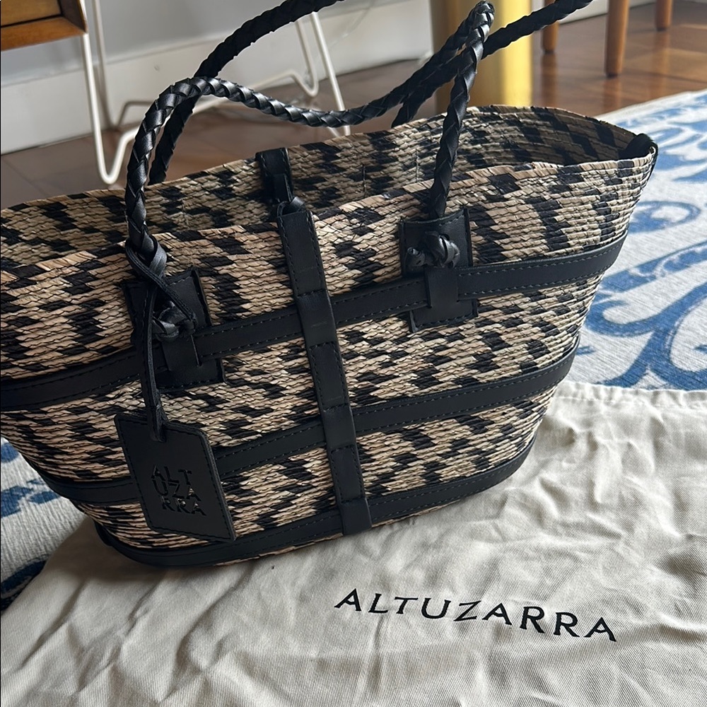 Altuzarra Black and Cream Cactus Watermill Small Tote, Like New